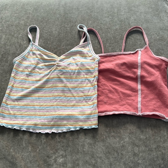 Pac Sun tank top bundle. Includes (2) tank tops. 1 solid 1 strips. Both size XS - Picture 1 of 8